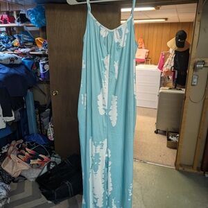 Blue and White Jumpsuit